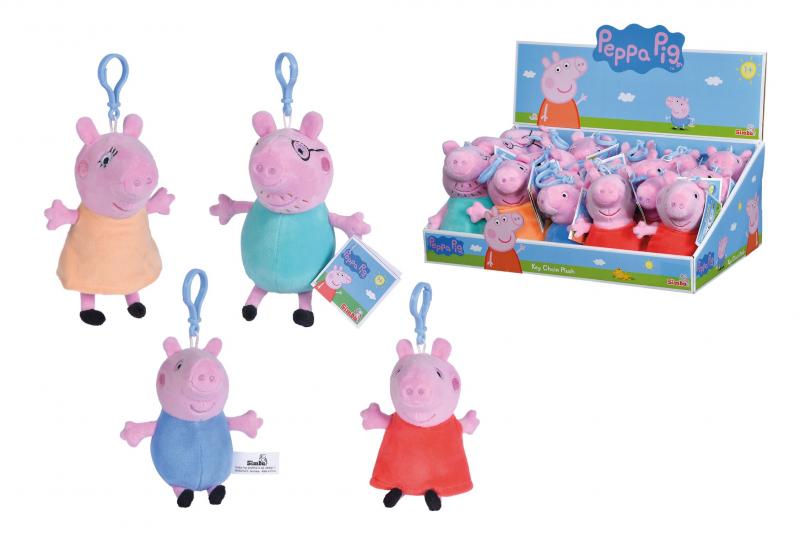 Peppa Pig plyšový přívěsek na batoh, DP18, 4 druhy